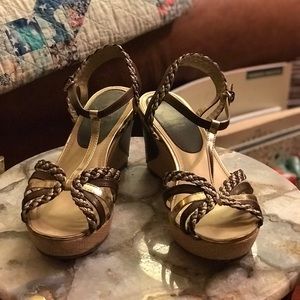 Crown Vintage ankle strap wedges